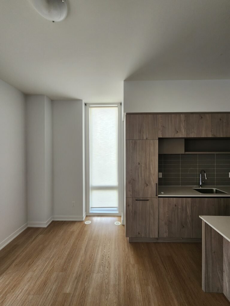 shades installed by starlight shutter expert at a toronto new condo living room