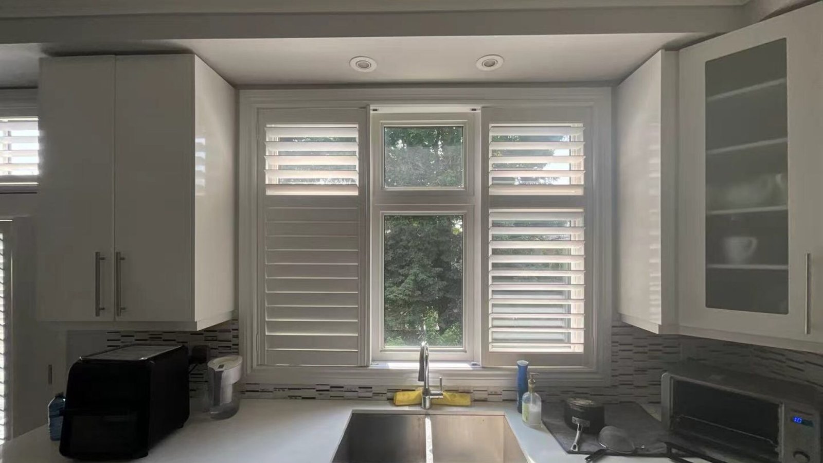 California plantation shutters in a Toronto living room