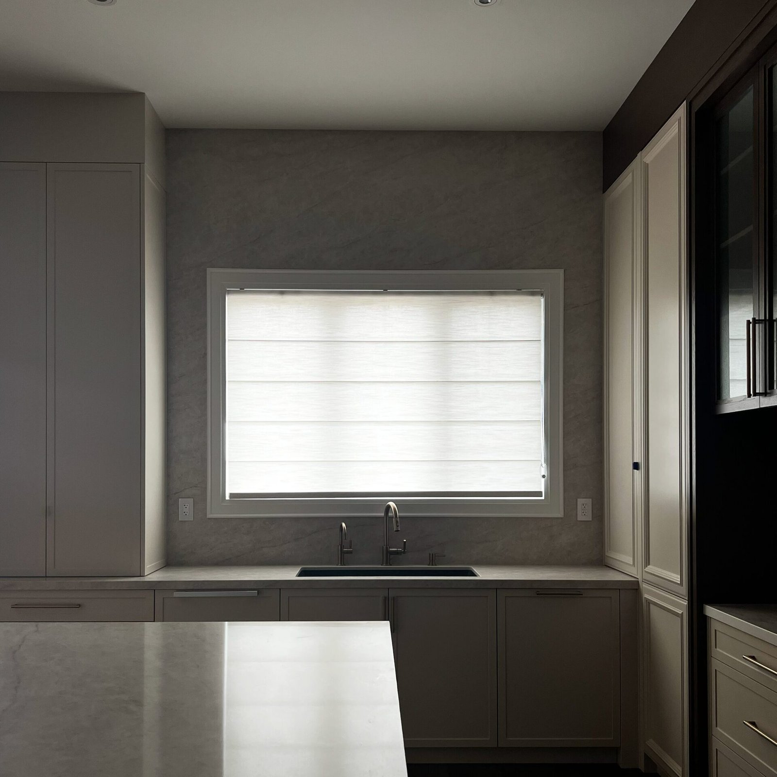 Custom blinds and zebra shades in a Toronto condo