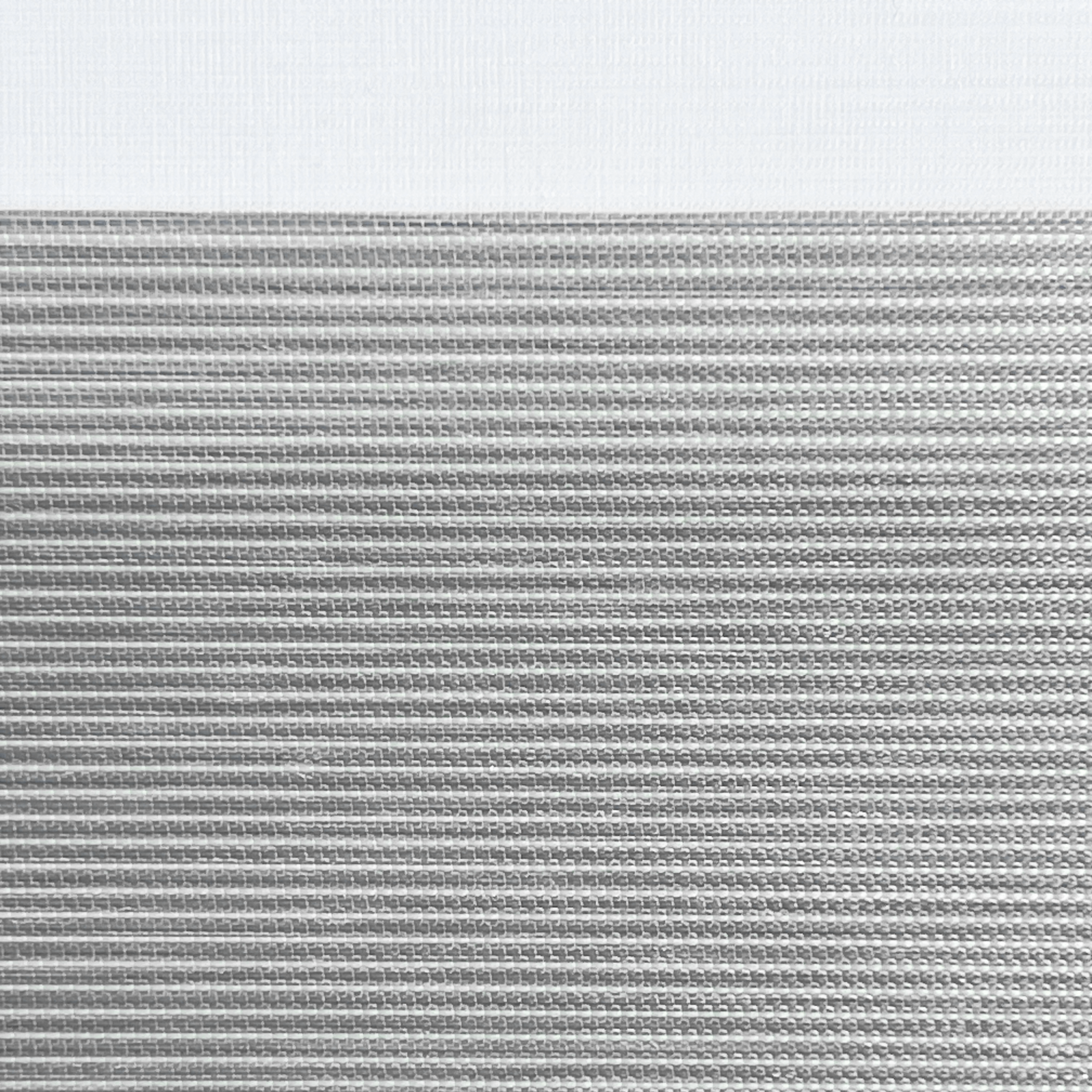 Zebra blind fabric swatch: Aqua Wide — Gray
