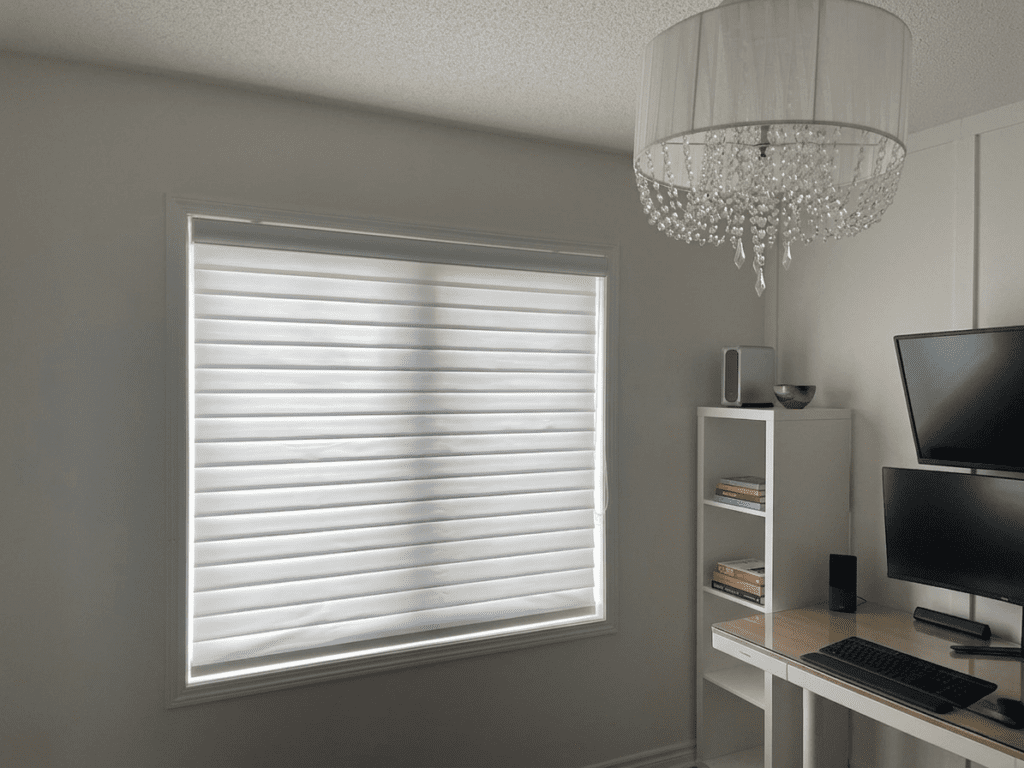 Zebra shades in a Milton home