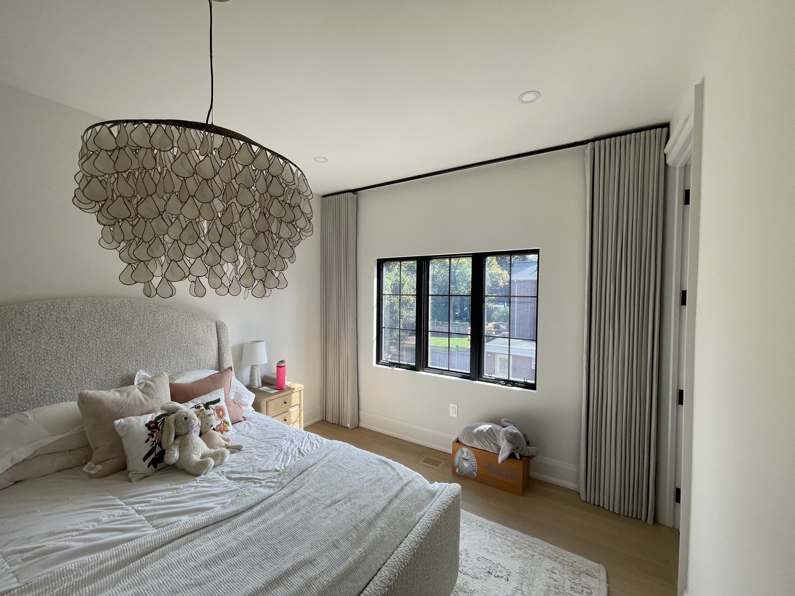 Custom blinds installed in a Mississauga living room by Starlight Shutter