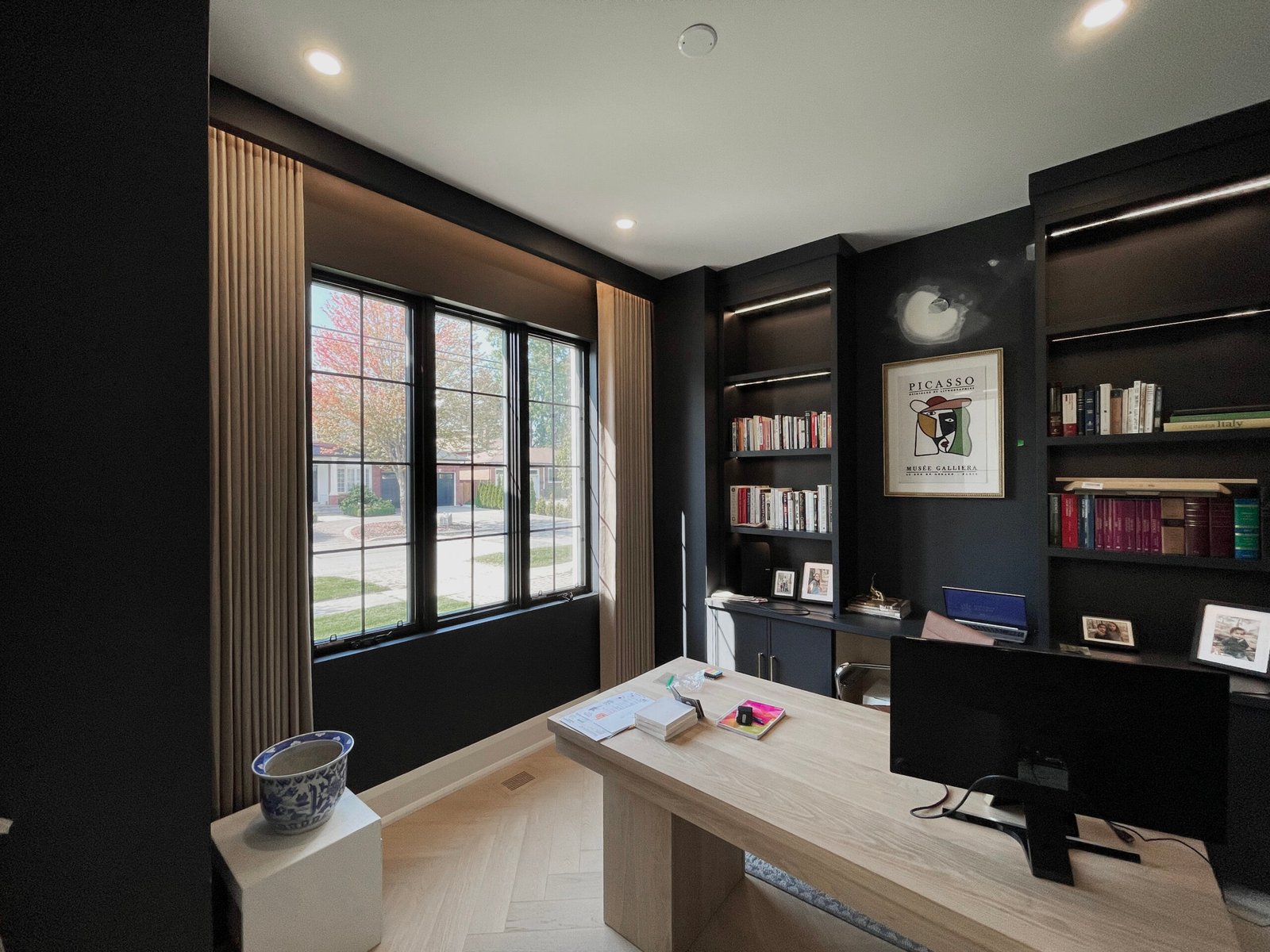 Window treatments in a Mississauga bedroom by Starlight Shutter