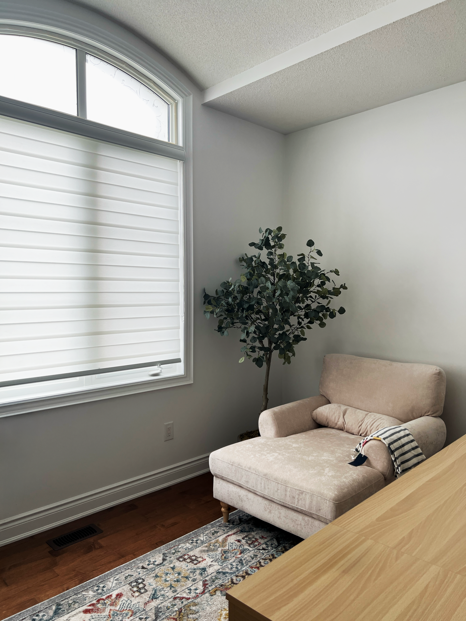 Custom zebra blinds in a Milton home by Starlight Shutter