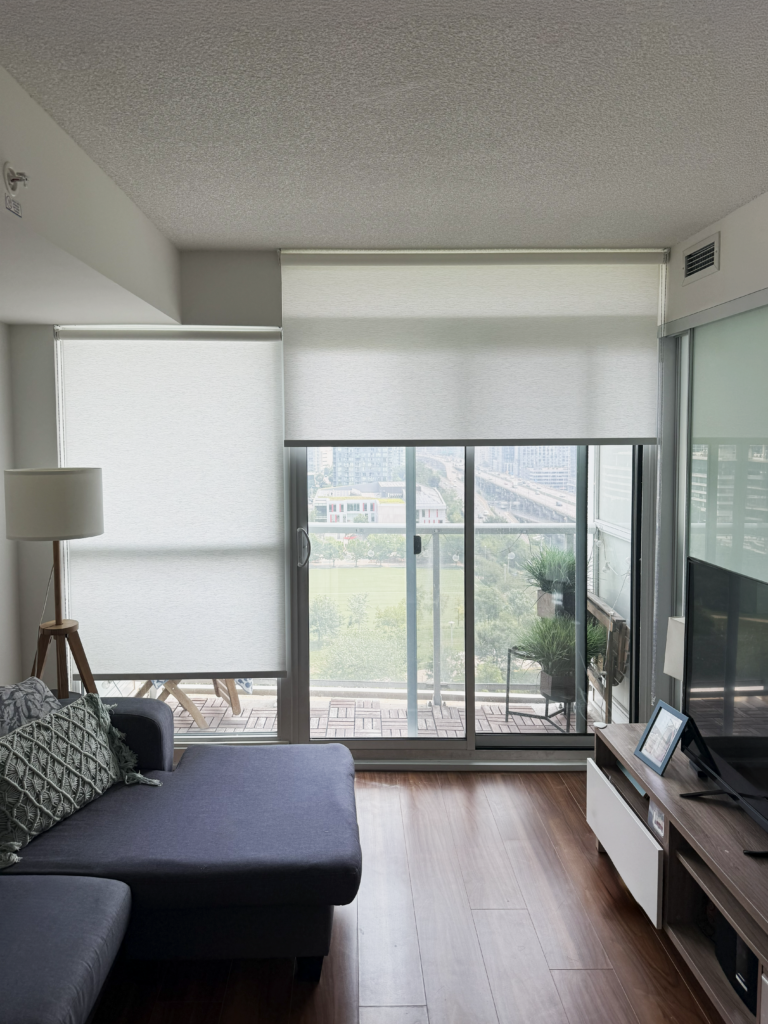 roller blinds in a vaughan condon living room