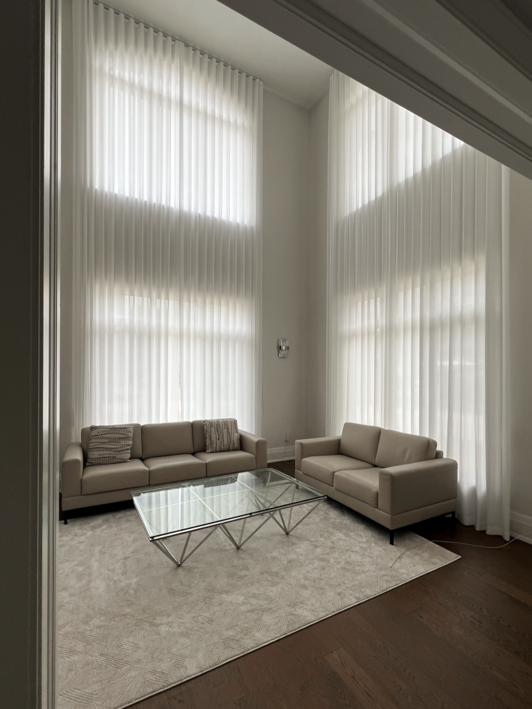 motorized sheer installed by starlight shutter expert in oakville