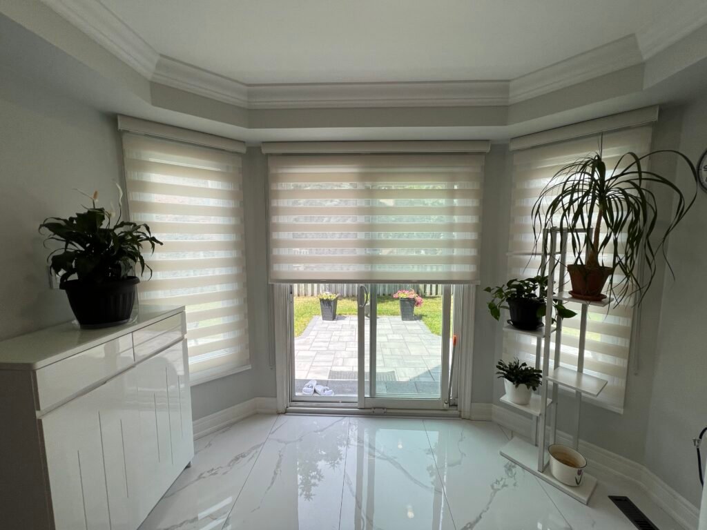 zebra blinds with patio doors
