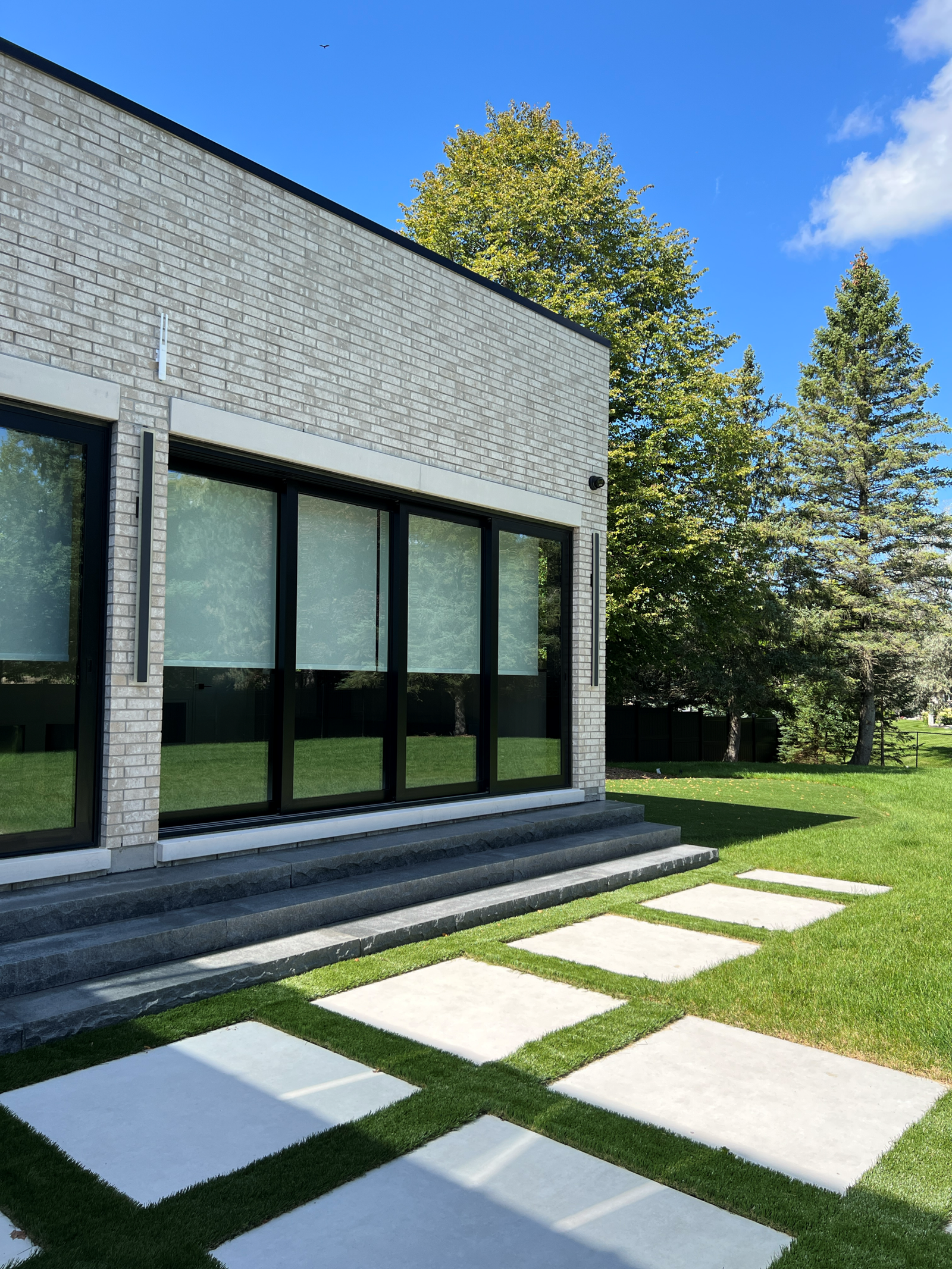 Window treatments in a newly built Toronto custom home